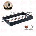 Ver imagem 3 de Bandeja de Madeira Decorativa Cantinho do Café Recepção Bdm-028 Pgb 1 Peça Coração Marrom