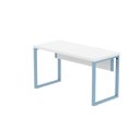 Ver imagem 5 de Mesa Escritório 1340x600x750mm M1340pe40tub Branco-azul Dali
