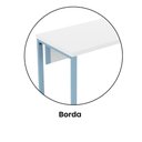 Ver mais imagens de Mesa Escritório 1340x600x750mm M1340pe40tub Branco-azul Dali
