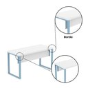 Ver imagem 7 de Mesa Escritório 1340x600x750mm M1340pe40tub Branco-azul Dali