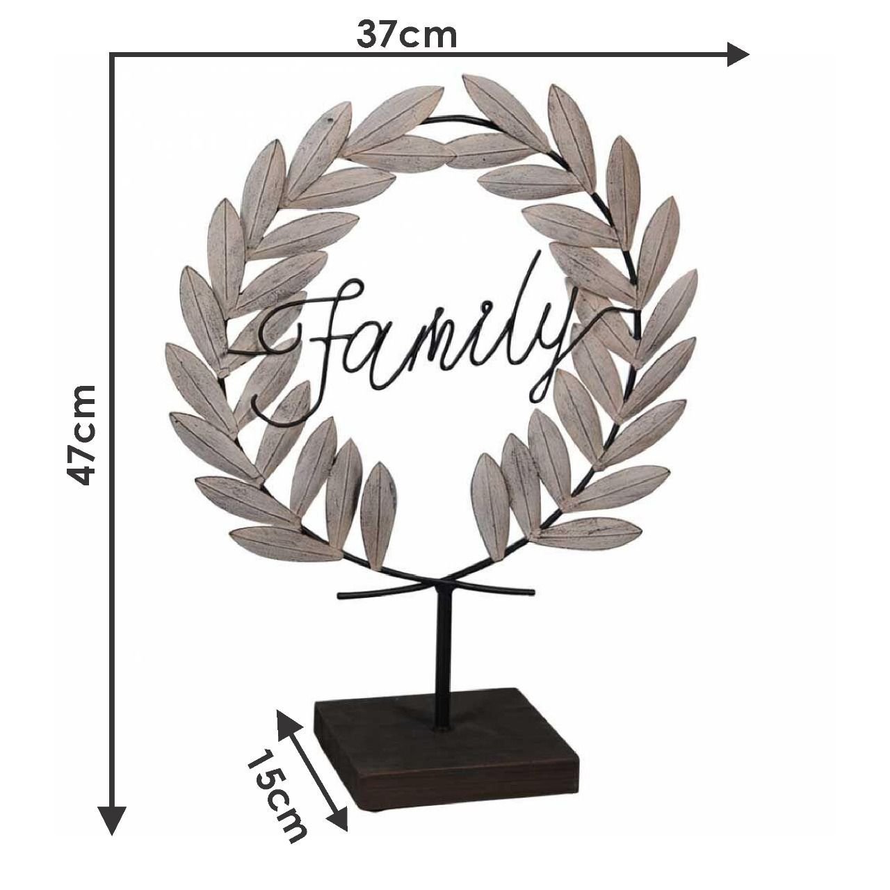 Placa Decorativa em Metal Family (Família) 47x37cm - 3