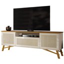 Ver imagem 1 de Rack para TV até 75 Polegadas 3 Portas Darin Cor Off White Cedro