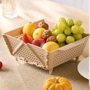 Ver imagem 2 de Cesta Secar Frutas Verduras Vegetais Dobravel Drenar Cozinha Pia Porta Objeto Fruteira Escorredor Al
