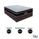 Ver imagem 3 de Cama Box Baú Casal Marrom e Colchão Elegant Superpocket Molas Ensacadas Ortobom