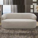 Ver imagem 2 de Sofá 3 Lugares Orgânico Sala de Estar Living 170cm Carmen F04 Veludo Bege - Lyam Decor