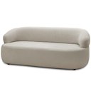Ver imagem 1 de Sofá 3 Lugares Orgânico Sala de Estar Living 170cm Carmen F04 Veludo Bege - Lyam Decor