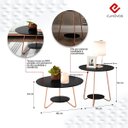 Ver imagem 3 de Conjunto 2 Mesa de Centro e Apoio Liz Sala Moderno - Preto