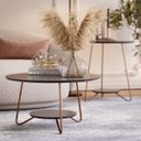 Ver imagem 2 de Conjunto 2 Mesa de Centro e Apoio Liz Sala Moderno - Preto