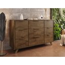 Ver imagem 1 de COMODA BUFFET OLIMPIA 9 GAV 100% MDF BRAUNA