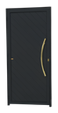 Ver imagem 1 de Porta Lambril Savana c/Puxador D. Super Preto Dourado 90 Brimak