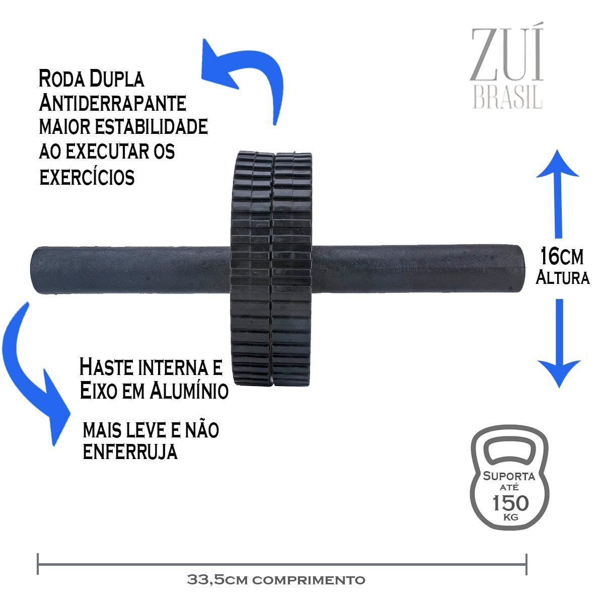 Rodinha Roda Aparelho para Abdominal Academia em Casa Treino - 3