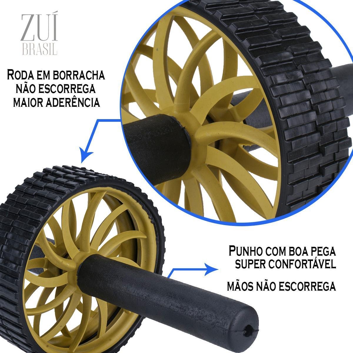 Rodinha Roda Aparelho para Abdominal Academia em Casa Treino - 2