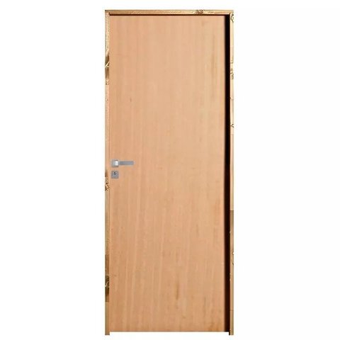 Porta de Madeira Semi-oca Padrão Angelim Lisa Bat11 Cm Eco Fech Modena Externa 210 X 62 Lado Direito