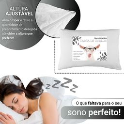 Kit 2 Travesseiros Cabra de Óculos Macio Confortável Antialérgico - 5