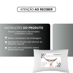 Kit 2 Travesseiros Cabra de Óculos Macio Confortável Antialérgico - 8