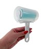 Rolo Tira Pêlo Animais Roupas Lavável Reutilizável sem Refil Ecológico Silicone Adesivo Azul - 5