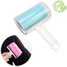 Rolo Tira Pêlo Animais Roupas Lavável Reutilizável sem Refil Ecológico Silicone Adesivo Azul - 1