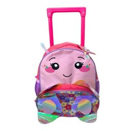 Mochila Escolar Infantil com Rodinhas Borboleta In2590kr Rosa - Tututti - 1