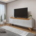 Ver imagem 2 de Conjunto Rack + Buffet Atenas Rack Off White/Naturalle Buffet Naturalle Mavaular