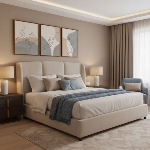 Kit 3 Quadros Casal Linhas Curvas Moldura:tabaco