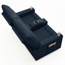 Ver mais imagens de Poltrona do Papai Reclinável Mallie 2 Lugares Baú Usb Fh9 Veludo Azul - Mpozenato