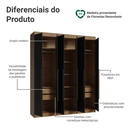 Ver imagem 5 de Guarda-roupa Casal 6 Portas Batentes Venus Madesa