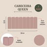 Cabeceira Queen Modulada Arredondada Cama Box Veludo Nude - 2