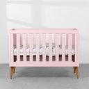 Ver imagem 2 de Berço Mini Cama Noah com Pés Retrô Mel - Rosa Abra Casa