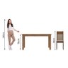 Conjunto Sala de Jantar Madesa Jaíne Mesa Tampo de Madeira com 6 Cadeiras Rustic/crema/pérola Cor:ru - 9