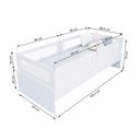 Ver imagem 3 de Cama Solteiro Mdf Branco com 04 Grades e Cabeceira Telinha Anatômica Mobilistore