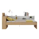Ver imagem 5 de Cama de Solteiro para Colchão 188 X 78cm com Baú Embutido e Prateleira Multimóveis Mp4257 Rustic/