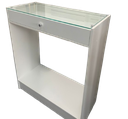 Ver imagem 1 de Mostruário Expositor de Loja com Gaveta e Prateleira – Mdf Branco com Vidro 100x85x38cm