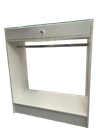Ver imagem 3 de Mostruário Expositor de Loja com Gaveta e Prateleira – Mdf Branco com Vidro 100x85x38cm