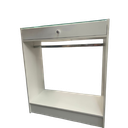 Ver imagem 3 de Mostruário Expositor de Loja com Gaveta e Prateleira – Mdf Branco com Vidro 100x85x38cm