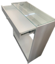 Ver imagem 2 de Mostruário Expositor de Loja com Gaveta e Prateleira – Mdf Branco com Vidro 100x85x38cm
