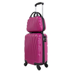 Kit Mala de Bordo Pink Pp + Frasqueira Dizy Swiss Move - 1