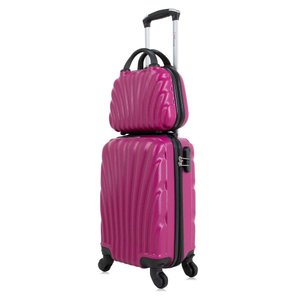 Kit Mala de Bordo Pink Pp + Frasqueira Dizy Swiss Move