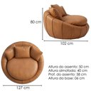 Ver imagem 3 de Poltrona Decorativa Safira Base Giratoria Courino Tcs 727 Moll