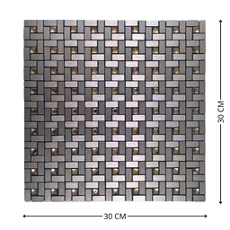 Pastilha Adesiva Aluminio Decoração Banheiro Cozinha Marrom - 2