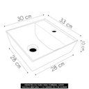 Ver imagem 3 de Cuba Pia de Apoio para Banheiro Quadrada 33cm Aya C08 Cinza - Mpozenato