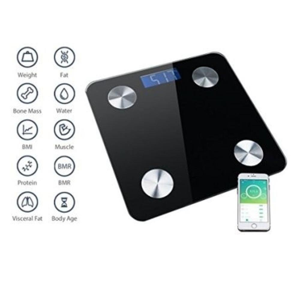BALANCA DIGITAL BIOIMPEDANCIA APLICATIVO BLUETOOTH INTELIGENTE CALCULO DE IMC E MASSA CORPORAL