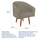Ver imagem 3 de Kit 2 Poltronas Decorativa Jade Design Moderno Sala de Estar Quarto Escritório Confortável Luxo Pés