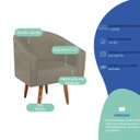 Ver imagem 4 de Kit 2 Poltronas Decorativa Jade Design Moderno Sala de Estar Quarto Escritório Confortável Luxo Pés