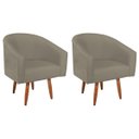 Ver imagem 2 de Kit 2 Poltronas Decorativa Jade Design Moderno Sala de Estar Quarto Escritório Confortável Luxo Pés