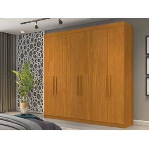 Guarda Roupa França 6 Portas e 4 Gavetas Conquista Cinamomo