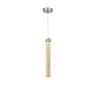Pendente Tubular de Cristal 5w 3000k Bivolt Cromado com Cabo de 2m - 1