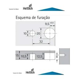 Kit Com 100 Dispositivo Vb 36/16 Cinza Para Chapa 15mm - 6