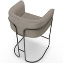 Ver imagem 7 de Kit 04 Banquetas Baixa Base de Aço Preto Betina D02 Linho Bege D-463 - Lyam Decor