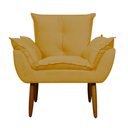Ver imagem 3 de Kit 4 Poltronas Decorativa Sala e Quarto Opala Suede Herrero Cor:amarelo