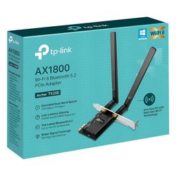 Adaptador Pci-exp Tp-link Archer Tx20e Ax1800 574 Mbps em 2.4ghz + 1800 Mbps em 5ghz - Preto - 2